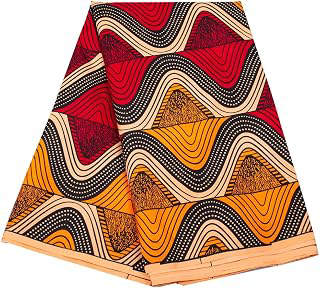6 Yard African Fabric Printed Wax Cloth Red Ankara Fabric for Party Dress: Jacquard Weave and Production Notes