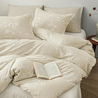 PHF Stone-Washed 100% Cotton Duvet Cover King Size, 104