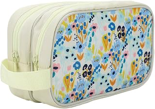 Bioworld Floral Print Dual Compartment Cream Toiletry Cosmetic Kit: Print Design and Production Notes