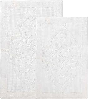 Myra Bath Rug Set, Soft Non-Slip Bathroom Rugs, Machine Washable Bath Mat, High-Low Jacquard Medallion Design, Absorbent Small Area Rug for: Jacquard Weave and Production Notes