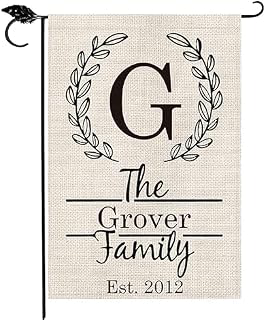 SMILE Personalized Garden Flag, Customized Monogram Initial Family Last Name And Established Year Laurel Wreath, Double Sided 12.5 x 18 Inch: Fabric Sourcing and Quality Notes