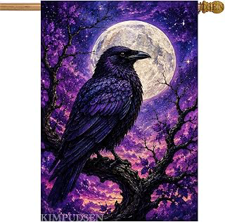 Raven Full Moon Halloween House Flag Outdoor Decor 28x40 Inch: Fabric Sourcing and Quality Notes