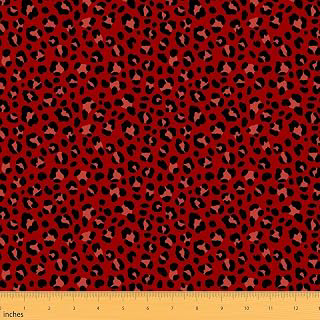 Castle Fairy Leopard Print Fabric by The Yard,Wild Cheetah Fur Print Soft Polyester Fabric,Romantic Fashion No Stretch Fabrics Sewing Lovers,Red: Fabric Sourcing and Quality Notes