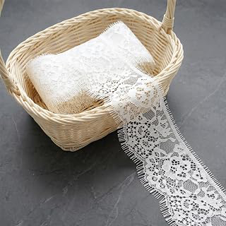 2.36 Inch White Eyelash Lace Trim 3.28 Yards Floral Scalloped Lace Ribbon: Fabric Sourcing and Quality Notes