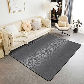 jejeloiu Gothic Damask Area Rug 5x7 Polyester Vintage Jacquard Living Room Rugs for Bedroom Gray Exotic Floral Decor Carpet Antique Classic: Jacquard Weave and Production Notes