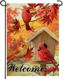 Artofy Welcome Fall Cardinal Red Birds Home Decorative Garden Flag: Fabric Sourcing and Quality Notes