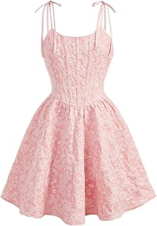 Girl's Elegant Floral Jacquard Dress A Line Tie Shoulder Party Dress: Jacquard Weave and Production Notes