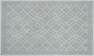 Martex Restore Geometric Bath Rug - Soft, Absorbent 100% Cotton with Plush Comfort and Non-Skid Backing - Sculpted Jacquard Design for a: Jacquard Weave and Production Notes