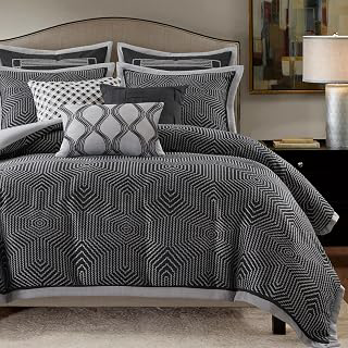 Madison Park Signature King Comforter Set Removable Duvet Insert Black 9PC: Jacquard Weave and Production Notes