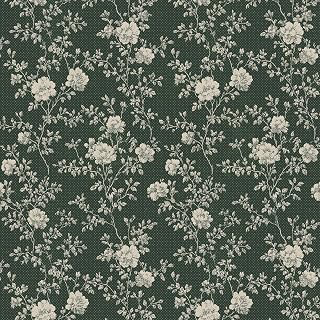 JiffDiff Green Vintage Floral Peel and Stick Wallpaper, 17.3