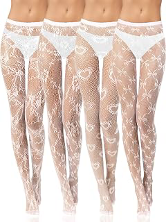 4 Pairs Tights Fishnet Stockings Floral Pantyhose Stockings Leggings Lace Tights for Women Girls Halloween: Print Design and Production Notes