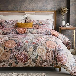 100% Cotton Duvet Cover Queen Size - Vintage Floral Duvet Cover Set with Zipper Closure & Corner Ties, 3-Piece Luxury & Silky Soft Bedding Set: Jacquard Weave and Production Notes
