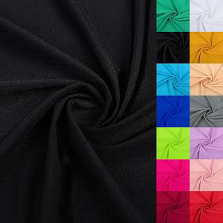 Nylon Spandex Fabric 80% Nylon, 20% Spandex Swimsuit Material Activewear Fabric 4-Way Stretch Lightweight Quick-Drying 59 inches Wide(Black, 1: Fabric Sourcing and Quality Notes