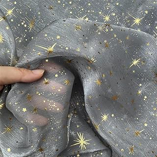Glitter Organza Fabric Bronzing Tulle Mesh Fabric for Woman Blouse Party Dress Decor (Grey, 3 Yard): Ombre Dyeing and Production Notes