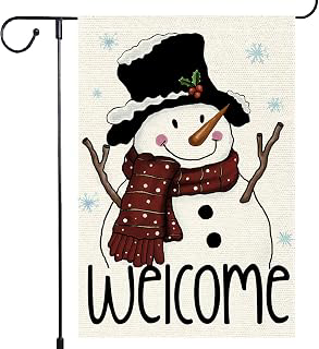 Snowman Snowflake Garden Flag 12x18 Inch Small Double Sided Burlap Vertical,xmas Winter Welcome Holiday Christmas Decorations Yard Lawn Outdoor: Fabric Sourcing and Quality Notes
