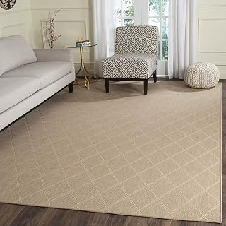 SAFAVIEH Area Rug 8x10 - Palm Beach Collection - Large - Seagrass, Sisal Jacquard Weave, Ideal for Living Room, Bedroom, Office, Dining Space: Jacquard Weave and Production Notes