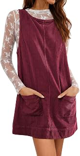 Women's Corduroy Overall Dress Round Neck A Line: OEM Production and Sizing Notes