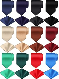 24 Pcs Men's Ties and Pocket Square Set Bulk: Jacquard Weave and Production Notes