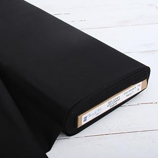Threadart Black Linen Fabric - By the Yard, 55