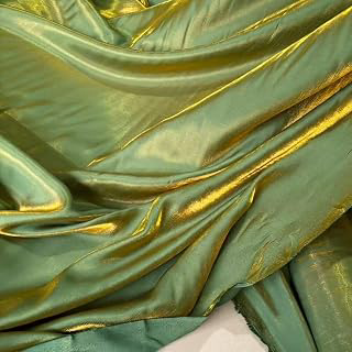 1 Yard Gold Green Iridescent Soft Satin Fabric Well Drap Fabric,Shirt Doll Clothes DIY Dress Fabric Material 59