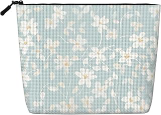Nature Floral Print Cosmetic Bags, Water Resistant Travel Organizer Zipper Bag for Everyday Use, 9.45 x 6.7 Inches: Print Design and Production Notes