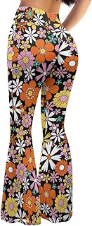 High Waist Hip Lifting Bootcut Yoga Pants Tummy Control Bell Bottom Flared Yoga Leggings for Women Size XS-2XL: Print Design and Production Notes