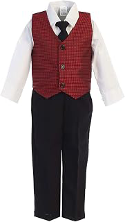 Lito C563 Boys Holiday Christmas Jacquard Vest and Pants Set: Jacquard Weave and Production Notes