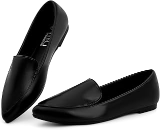 Pointed Toe Flats for Women, Comfortable Business Casual Work Shoes, Slip On Loafers for Women with Arch Support, Office Walking Flats for All: Jacquard Weave and Production Notes