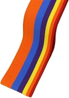 Elastic Ribbed Cuffs Rib Combed Rainbow Cuff Fabric by Half Yards Striped Stretch for Sewing Base Shirt Knitting Neckline 5x85CM/PCS(Color-36): Fabric Sourcing and Quality Notes