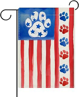 Dyrenson 4th of July Dog Cat Paw Prints Decorative Garden Flag, Patriotic: Fabric Sourcing and Quality Notes