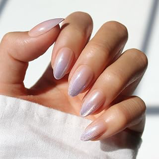 Glamnetic Press On Nails - Short Almond, Velvet Fake Nails 30 Pc Full Kit: Ombre Dyeing and Production Notes