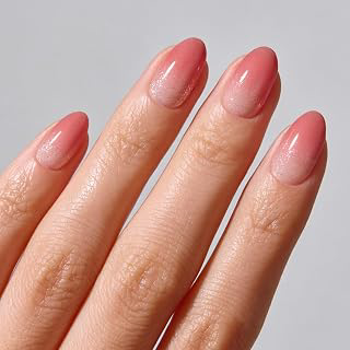 ohora Gel Press On Nails | Pink, Glitter Ombre, Short Oval | Rosy Glow: Ombre Dyeing and Production Notes