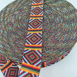 1.8mm Thick Jacquard Ribbon, 4cm Wide Tank Square Polyester Webbing for Crafts Pet Collars Leash Backpack Strap Belt,3 Yards Colorful Webbing: Jacquard Weave and Production Notes