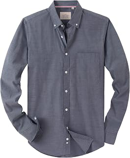 Mens Solid Oxford Shirt Long Sleeve Dress Shirt Work Casual Button Down Shirts with Pocket: OEM Production and Sizing Notes