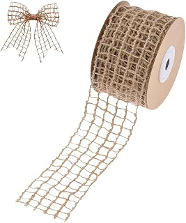 Mesh Burlap Ribbon 10 Yards Weave Burlap Net Ribbon Fabric Ribbons DIY Craft Ribbons for Gift Wrapping Tree Topper Bow Wreath DIY Crafts Party: Jacquard Weave and Production Notes