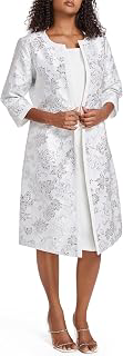 Women's Two Piece Dress Church Suits Mother Gift Special Occasion Wedding Party Jacquard Embroidery Long Jacket Church Set: Jacquard Weave and Production Notes