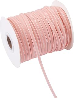 Pandahall 50 Yards Light Pink Velvet Ribbon 1/8 Inch Wide Single Face Velvet Ribbon Christmas Fabric Ribbons for Gift Wrapping Crafts Wreath: Fabric Sourcing and Quality Notes