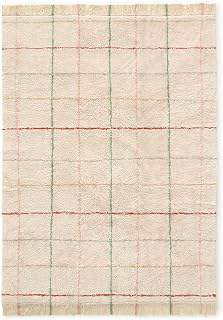 Lorena Canals Washable Carpet Color Lines, 90 x 130 cm for Bedroom Bedroom, Handmade, Beige: Jacquard Weave and Production Notes