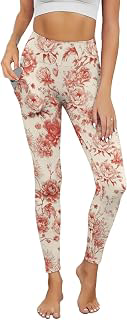 Women High Waisted Yoga Leggings with Pockets Tummy Control 4-Way Stretch Breathable Full-Length Pants: Print Design and Production Notes