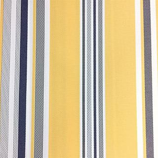 Fashion Fabrics LLC Blue Yellow White Multi Colored Striped Oak 100% Waterproof Outdoor Canvas Patio Fabric - Sold By The Yard: Fabric Sourcing and Quality Notes