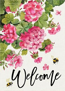 Welcome Spring Summer Geranium Decorative Garden Flag: Fabric Sourcing and Quality Notes