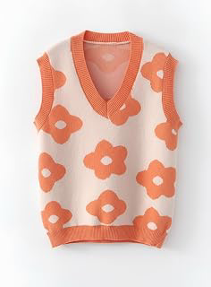 Women's Sweater Vest Y2K Sleeveless Floral Print Jacquard Sweater Vest for Girl: Jacquard Weave and Production Notes