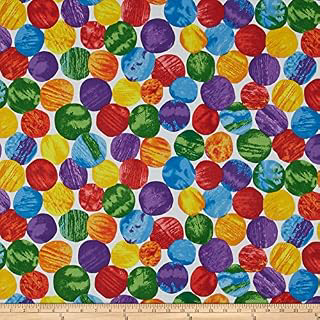 Andover The Very Hungry Caterpillar Giant Dot Multi Fabric by The Yard, Multicolor: Fabric Sourcing and Quality Notes