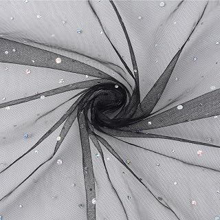 1.09 Yards 70.87 Inch Black Sequin Tulle Shiny Organza Glitter Sheer Paillette Sparkle Mesh Transparent Lace Polyester Fabric for Sewing Making: Fabric Sourcing and Quality Notes