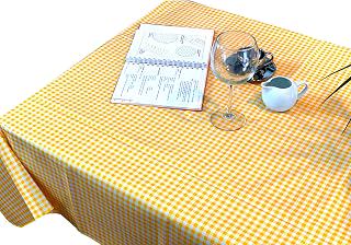 Alux Gingham Oilcloth Tablecloth - Yellow - Plastic Vinyl PVC - Mantel de Plastico - Mexican Oilcloth Tablecloth (55 x 90 Inch Rectangle): Fabric Sourcing and Quality Notes