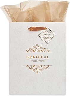Christian Art Gifts Medium Gift Bag with Tissue Paper, Grateful for You: Print Design and Production Notes