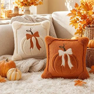 2-Pack Halloween Fall 3D Jacquard Pumpkin with Bow Throw Pillow Covers: Jacquard Weave and Production Notes