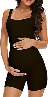 BDITANLE Maternity Yoga Romper Pregnancy Ribbed Seamless Shorts Jumpsuit: OEM Production and Sizing Notes