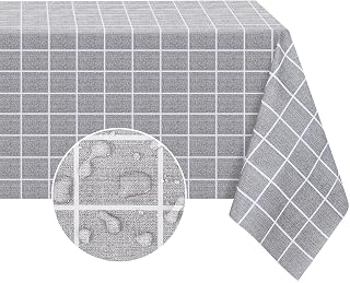 Romanstile Checkered Vinyl Tablecloth, Rectangle 54 x 78, Grey: Fabric Sourcing and Quality Notes