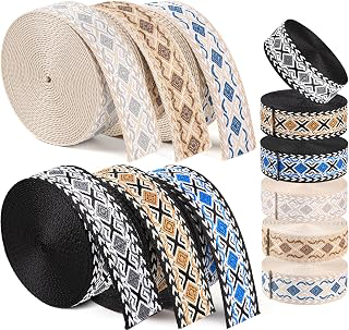6 Rolls Boho Jacquard Cotton Webbing 1.5 Inch for Bags-18 Yards: Jacquard Weave and Production Notes